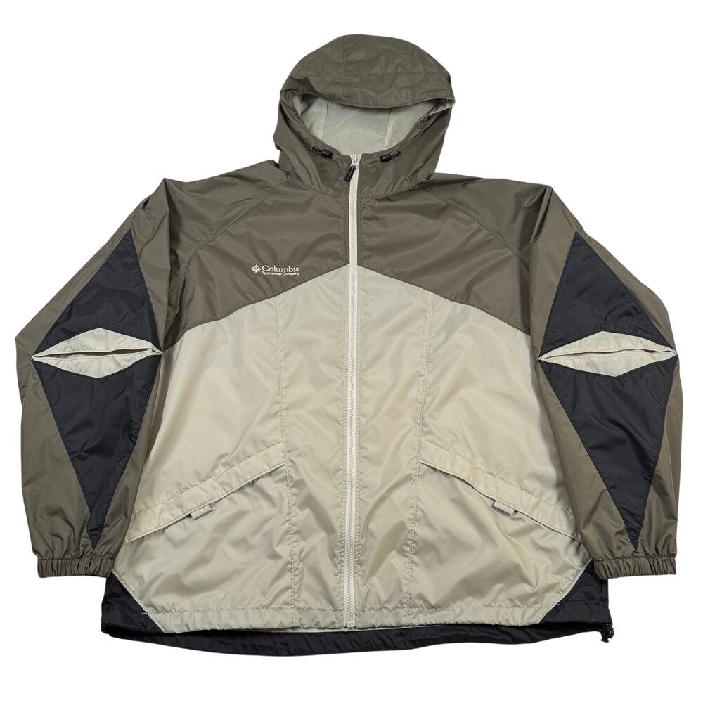 Vintage Columbia Hooded Windbreaker Men’s XL Colorblock Jacket